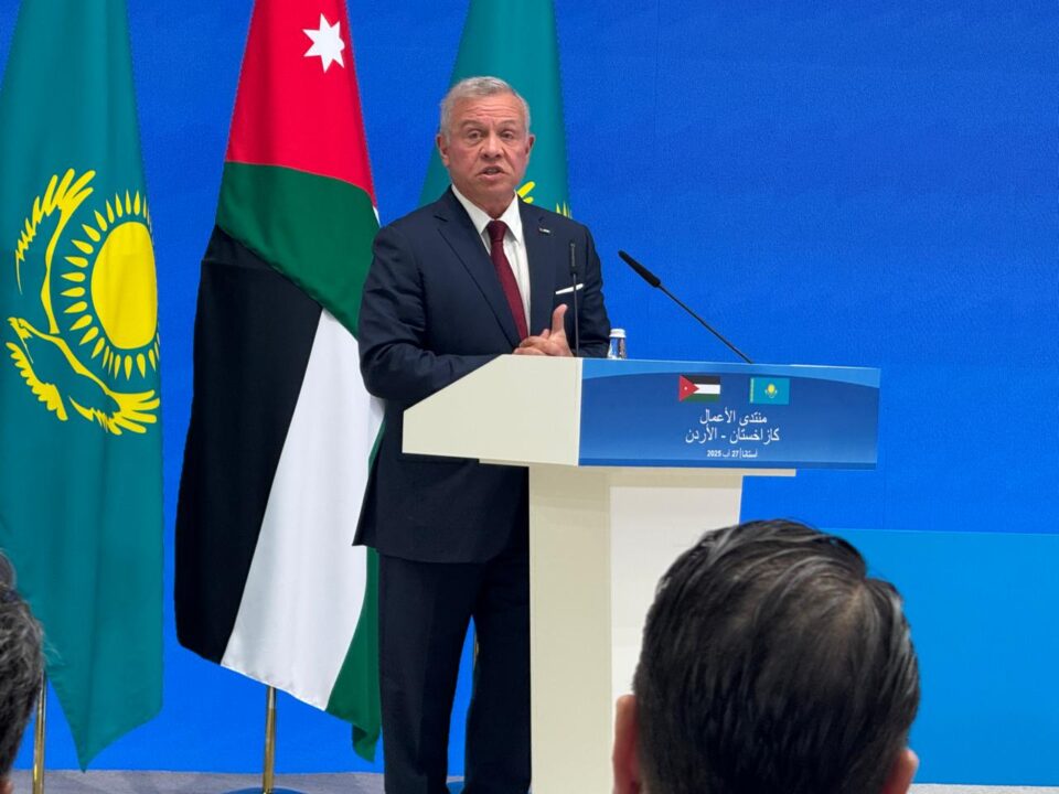 من كلمة جلالة الملك عبدالله الثاني في كازاخستان